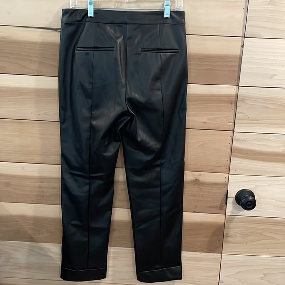 Ann Taylor Leather Pants with Cuff - Picture 3 of 3